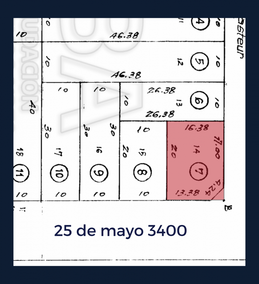 Terreno sobre esquina en Paso del Rey