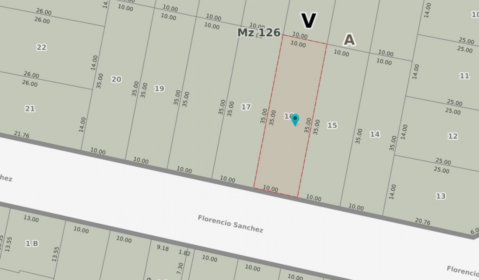 Venta terreno 10 x 35 Zona Multifamiliar