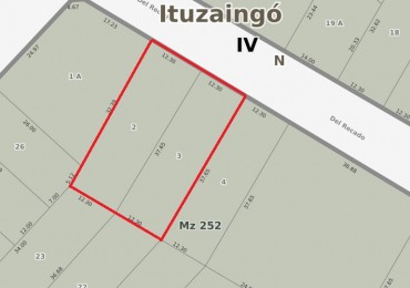 Venta lote terreno 24 x 37mts Leloir Udaondo